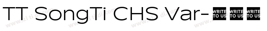 TT SongTi CHS Var字体转换